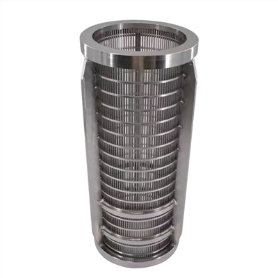 Ċilindriku Ss 304 Wedge Wire Screen Pajp